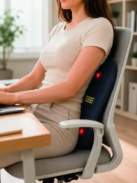 Ev Ofis ve Araç İçin Isıtmalı Titreşimli Bel Masaj Yastığı