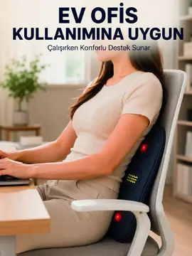 Bel Destek Minderi Isıtmalı Masaj Özellikli Günlük Kullanım