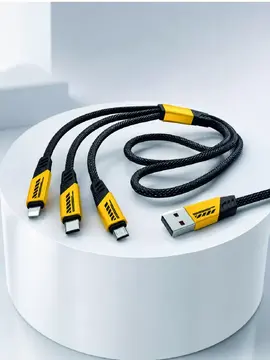 USB 3'ü 1 Arada Şarj Kablosu 240W PD Destekli Çoklu Şarj Kablosu