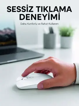 Şarjlı Wireless Mouse Bluetooth Çift Modlu Sessiz Yüksek Hassasiyetli Fare