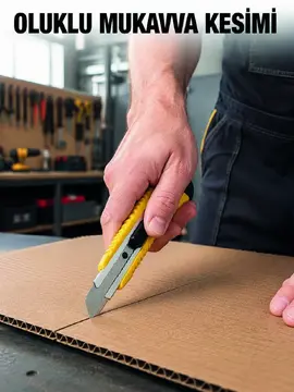 Metal Gövdeli 5’li Falçata Seti Profesyonel Maket Bıçağı Karton Koli  Kesici