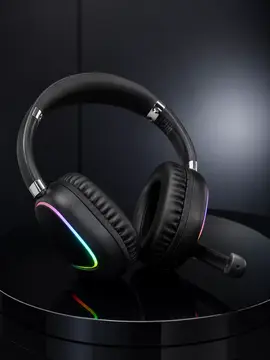 Bluetooth 5.0 RGB Işıklı Mikrofonlu Kablosuz Kulak Üstü Kulaklık