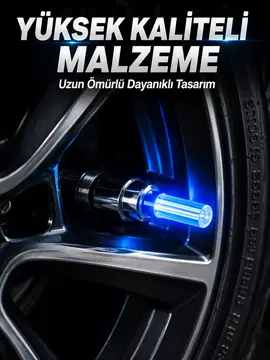 4 Adet LED Lastik Sibop Işığı Otomobil İçin Hareket Sensörlü