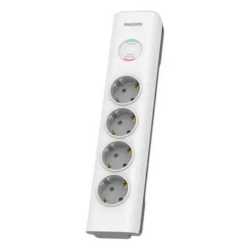 PHILIPS SPN7040WA/62 4 Soket Akım Korumalı Priz 600 Joules 2Mt Örgülü Kablo (Beyaz)(1923)