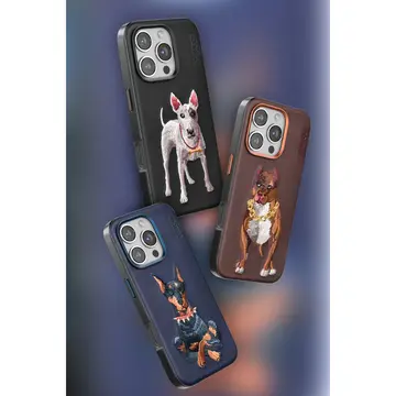 Venco  İphone 16 Pro Perma Desenli Kapak - Kahverengi