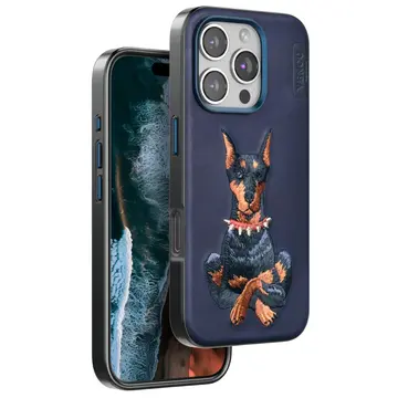 Venco  İphone 16 Pro Perma Desenli Kapak - Lacivert
