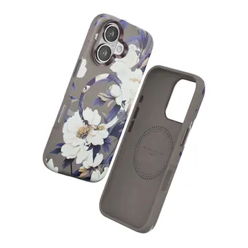 Onegif  İphone 16 Flower Series Magsafe Kapak - Gri