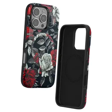 Onegif  İphone 16 Pro Flower Series Magsafe Kapak - Siyah