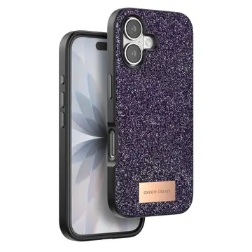 Onegif  İphone 17 Bright Simli Kapak - Derin Mor