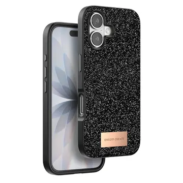 Onegif  İphone 17 Bright Simli Kapak - Siyah