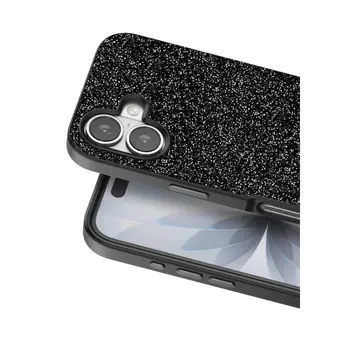 Onegif  İphone 17 Bright Simli Kapak - Siyah