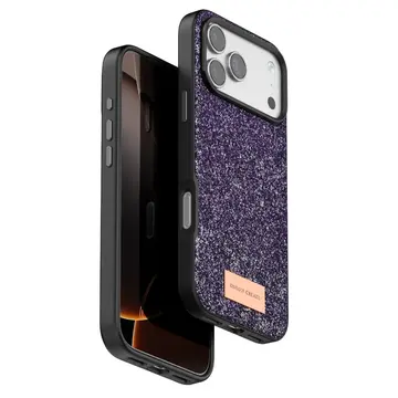 Onegif  İphone 17 Pro Bright Simli Kapak - Derin Mor