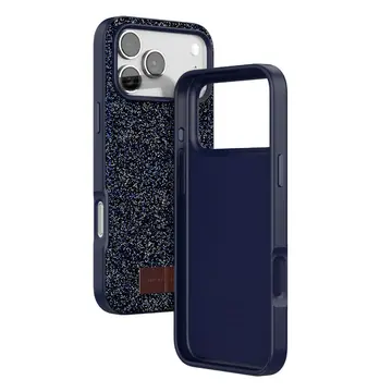 Onegif  İphone 17 Pro Max Bright Simli Kapak - Mavi