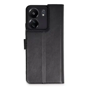 Xiaomi Redmi 13c Kılıf Trend S Plus Kapaklı Kılıf - Siyah