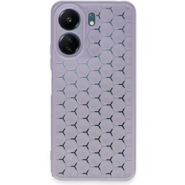 Xiaomi Redmi 13c Kılıf Petek Silikon Kapak - Lila
