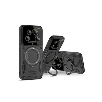 Xiaomi Mi 14 Ultra Kılıf Joy Lens Standlı Kapak - Mor