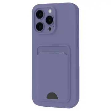 İphone 16 Pro Kılıf Kelvin Kartvizitli Silikon - Lila