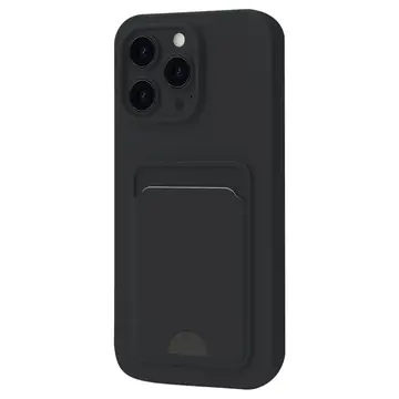 İphone 16 Plus Kılıf Kelvin Kartvizitli Silikon - Siyah