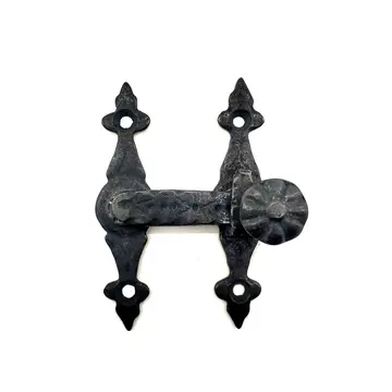 Antika Tarz Dekoratif Pirinç Kapı, Pencere Mandalı - 82x65 Mm, Oksit