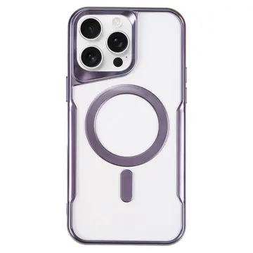 İphone 16 Pro Max Kılıf Boyi Magsafe Silikon Kapak - Derin Mor