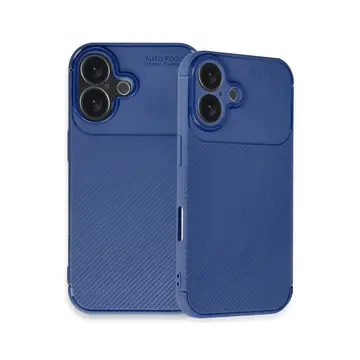 İphone 16 Plus Kılıf Auto Focus Karbon Kapak - Lacivert
