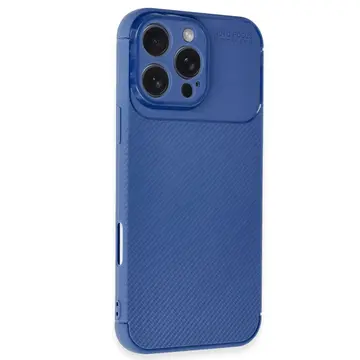 İphone 16 Pro Max Kılıf Auto Focus Karbon Kapak - Lacivert