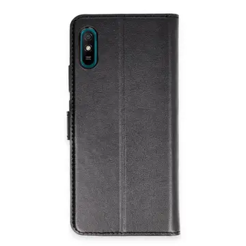 Xiaomi Redmi 9a Kılıf Trend S Plus Kapaklı Kılıf - Siyah