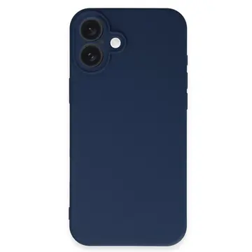 İphone 16 Plus Kılıf First Silikon - Lacivert