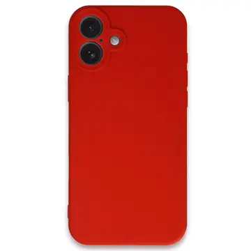 İphone 16 Plus Kılıf First Silikon - Kırmızı