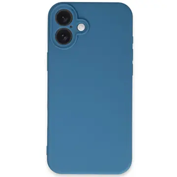 İphone 16 Plus Kılıf First Silikon - Mavi