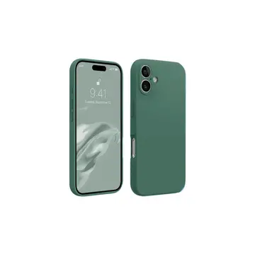 İphone 16 Plus Kılıf First Silikon - Koyu Yeşil