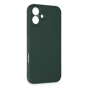 İphone 16 Plus Kılıf First Silikon - Koyu Yeşil