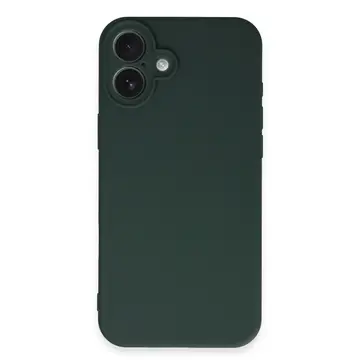 İphone 16 Plus Kılıf First Silikon - Koyu Yeşil
