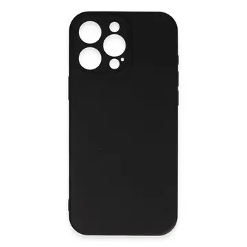 İphone 16 Pro Max Kılıf Nano İçi Kadife Silikon - Siyah