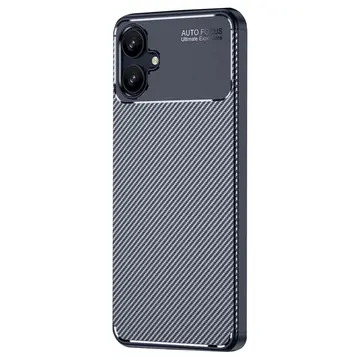 Samsung Galaxy A06 Kılıf Auto Focus Karbon Kapak - Lacivert