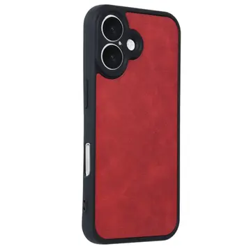 İphone 16 Kılıf Aras Deri Kapak - Kırmızı