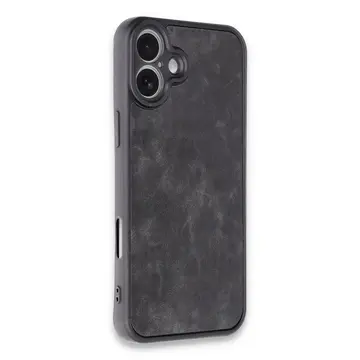 İphone 16 Plus Kılıf Aras Deri Kapak - Siyah