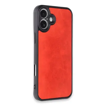 İphone 16 Plus Kılıf Aras Deri Kapak - Kırmızı