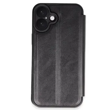 İphone 16 Kılıf Flip Cover - Siyah