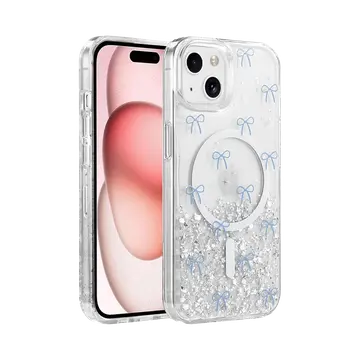 Onegif  İphone 14 Misk Simli Magsafe Kapak - Desen 3
