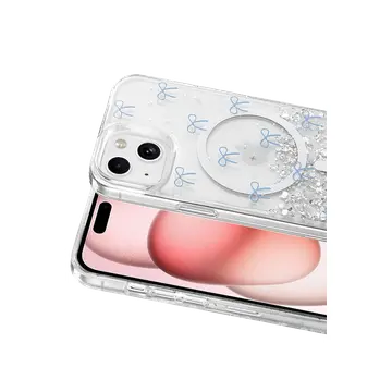 Onegif  İphone 14 Misk Simli Magsafe Kapak - Desen 3