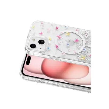 Onegif  İphone 14 Misk Simli Magsafe Kapak - Desen 4