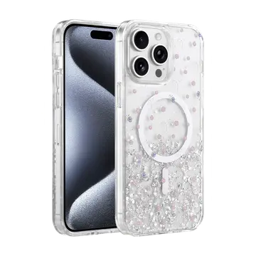 Onegif  İphone 14 Pro Max Misk Simli Magsafe Kapak - Desen 1