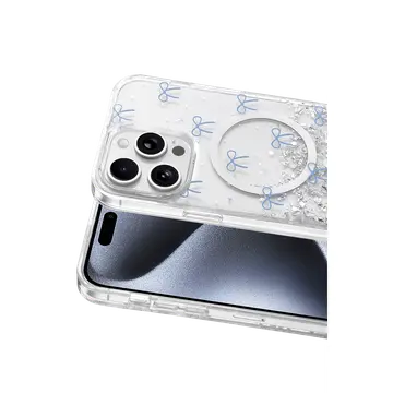 Onegif  İphone 14 Pro Max Misk Simli Magsafe Kapak - Desen 3