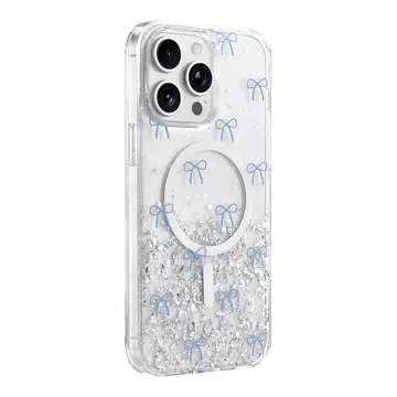 Onegif  İphone 14 Pro Max Misk Simli Magsafe Kapak - Desen 3