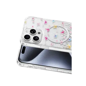 Onegif  İphone 14 Pro Max Misk Simli Magsafe Kapak - Desen 4