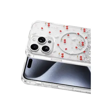Onegif  İphone 14 Pro Max Misk Simli Magsafe Kapak - Desen 5