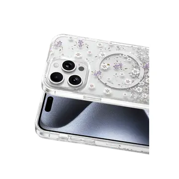Onegif  İphone 15 Pro Max Misk Simli Magsafe Kapak - Desen 2