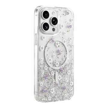 Onegif  İphone 15 Pro Max Misk Simli Magsafe Kapak - Desen 2