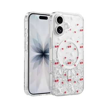 Onegif  İphone 16 Misk Simli Magsafe Kapak - Desen 5